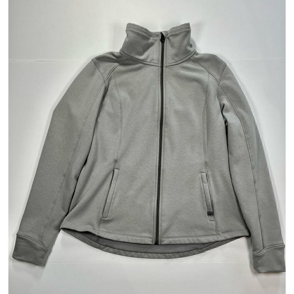 KUHL Women's Spekter Jacket Black Slate Full Zip Stand Collar Fleece Size Large